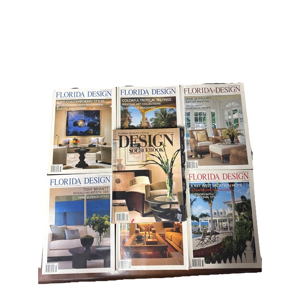 Lot Of 7 Issues | Florida Design Magazine |